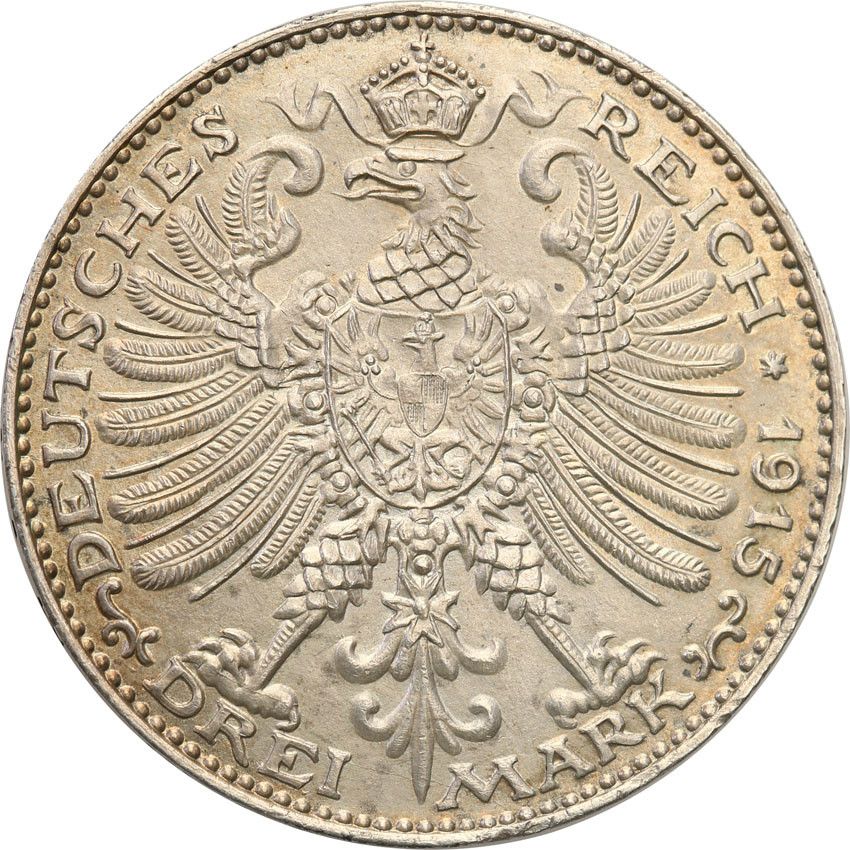 Niemcy, Sachsen-Weimar-Eisenach. 3 Marki 1915 A